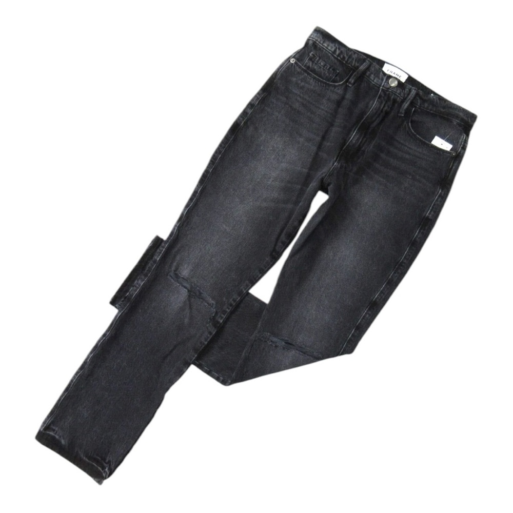 FRAME LE SYLVIE JEANS, SZ-30, BLACK, WILKINSON RIPS, Brand New! - Picture 6 of 16
